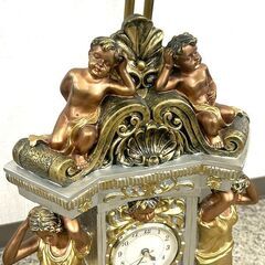 天使/エンジェル アンティーク調 置き時計 ライト2灯付き 札幌 東区 店頭引取り歓迎の画像