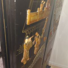 中国骨董品　屏風の画像