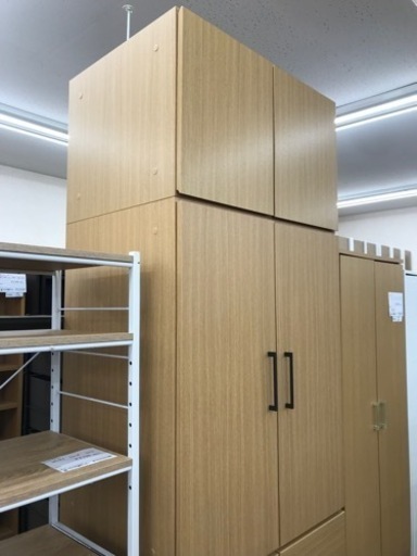 ★ジモティ割あり★ワードローブ　 ブラウン   大きめ  H236×W80×D59   クリーニング済み KJ7874 