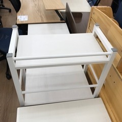 ★ジモティ割あり★ ニトリ デスク　 ホワイト　H115×W110×D54　 クリーニング済み KJ7876の画像