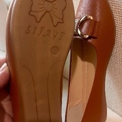 女性向けフラットシューズ ファッション ラインストーン 26.5cmの画像