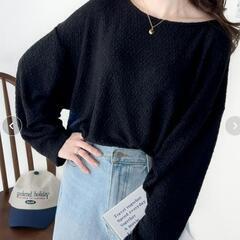 classicalelf シャーリング長袖Tシャツの画像