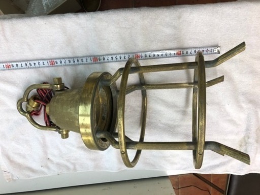 魚具、大型集魚灯、真鍮製、珍品、アンテーク　間接照明 魚具、集魚灯、真鍮製、珍品、アンテーク