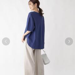 GLOBAL WORK 五分丈 Tシャツ サイドスリットの画像