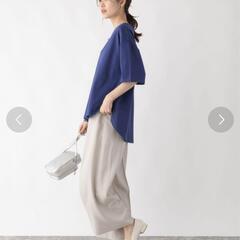 GLOBAL WORK 五分丈 Tシャツ サイドスリットの画像