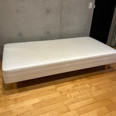 無印良品　シングルベッド　シーツ　布団　クッション付きの画像