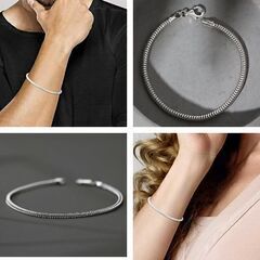 ステンレス/男女兼用チェーンブレスレット②（新品）の画像