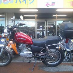 NO.5281　スズキ　ＧＮ１２５Ｈ　ギヤポジションインジケーター　リヤボックス付き　レッドの画像