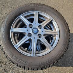 スタッドレス 社外ホイール 13×4J+43 100/4H ブリヂストン ブリザックVRX 155/65R13 4本　19年製の画像