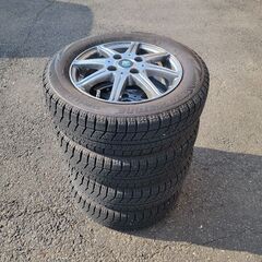 スタッドレス 社外ホイール 13×4J+43 100/4H ブリヂストン ブリザックVRX 155/65R13 4本　19年製の画像