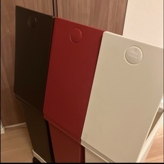 分別 ゴミ箱60L 横型 3分別ワゴン ふた付き プッシュ ( ごみ箱 ダスト ボックス おしゃれ)の画像
