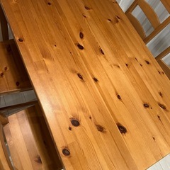 IKEA ヨックモック ダイニングテーブル5点セットの画像