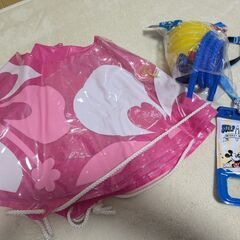 【無料】90cm浮き輪・携帯ケース・フットポンプ