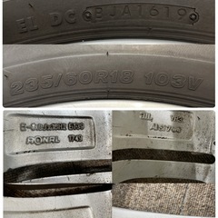 【お売りします/値下げ】Audi/アウディ Q5 8R 純正 アルミホイール 4本セット 18インチ 8J+39/BRIDGESTONE REGNO GRVⅡ 235/60R18 2019年製の画像