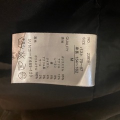 レディース チェスターコート M チェック柄 ブラックの画像