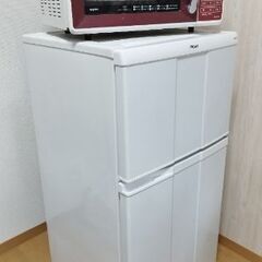 中古品　冷蔵庫電子レンジ洗濯機炊飯器オーブンと棚