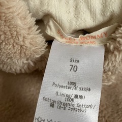 SWEET MOMMY クマ耳フード付きロンパース 70の画像