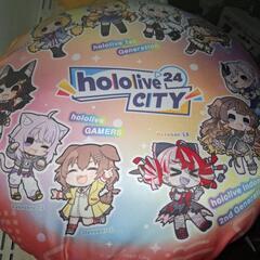 ホロライブ　ラウンドクッション　赤の画像