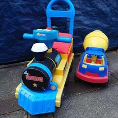 お外遊び用 汽車とミキサー車
