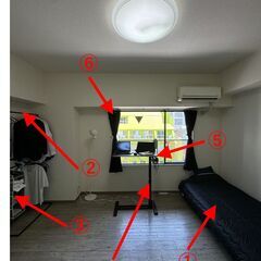 【急募！】ワンルーム家具セット（シングルベッド、ハンガーラック、...