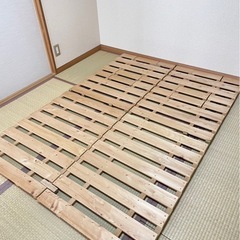 国産ひのき　すのこベッド　ダブルの画像