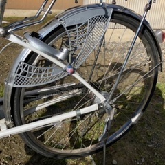 通学用自転車　白色　26インチサビ傷ありの画像