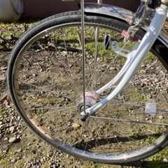通学用自転車　白色　26インチサビ傷ありの画像