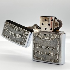 P0123701A ZIPPO ジッポ ライター JACK DANIEL'S ジャックダニエル ロゴ USA コレクション タバコ 当時物 レア 葉巻 煙草 アイテム　中古品の画像