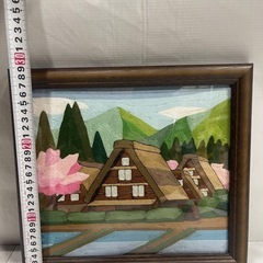 [ハ3638]  〈美品〉刺繍糸の絵　合掌造りの里（大）の画像