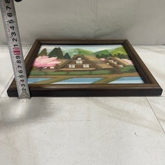[ハ3638]  〈美品〉刺繍糸の絵　合掌造りの里（大）の画像