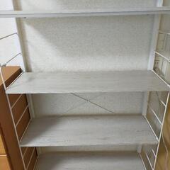 ニトリ突っ張り壁面収納Nポルダ（幅80ｾﾝﾁ　ホワイトウォッシュ）の画像
