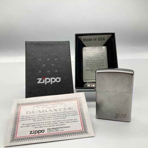 P0123702A ZIPPO ジッポ ライター イニシャル アルファベット ロゴ USA コレクション タバコ 中古品
