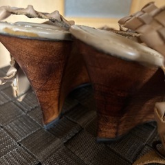 皮、メッシュ、サンダルの画像