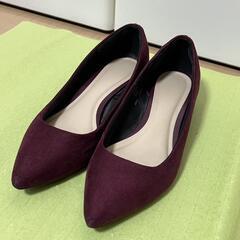GU 美品 フラットパンプス 22.5㎝ ボルドー