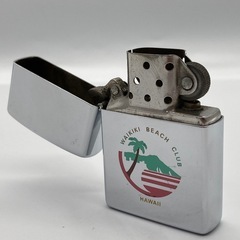 P0123705A ZIPPO ジッポ ライター ハワイ HAWAII WAIKIKI BEACH CLUB  レア ロゴ USA コレクション タバコ 中古品の画像