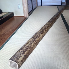 昭和アンティーク　床の間の落掛　京都産竹材　横柱　3.5mの画像