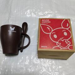 〈新品＆未使用〉けんけつちゃん　リユースコーヒー　スプーン付きマ...