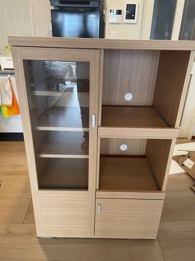 (お相手決まりました)(美品)食器棚　ナチュラル　木製