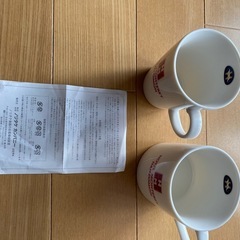 【新品・未使用】ノリタケ製マグカップ2ヶセット　Hotel Monterey Group HANZOMONの画像