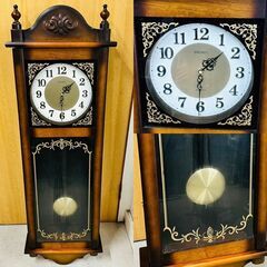 【❗️✨オブジェとして✨❗️】セイコー 柱時計🌟アンティークな雰囲気漂🌟ヴィンテージ時計🌟動作未確認の画像