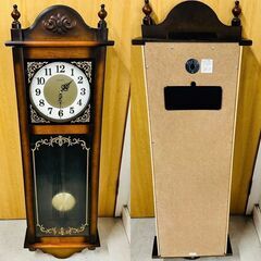 【❗️✨オブジェとして✨❗️】セイコー 柱時計🌟アンティークな雰囲気漂🌟ヴィンテージ時計🌟動作未確認の画像