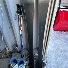 120cm スキーセット　靴　ストック　スキーケース　　の画像