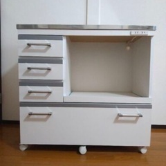 キッチンカウンター　キャスター付　Used