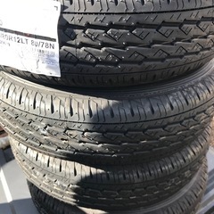 値下げ未使用品夏タイヤ鉄ホイール四本セットの画像