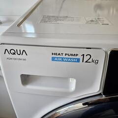 値下げ可 2022年 12k ドラム式 洗濯機 アクア aqw-dx12m の画像