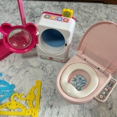 メルちゃん　ドラム洗濯機　物干し竿　トイレ　まとめ売りの画像