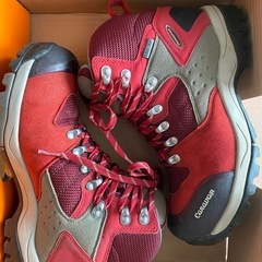 【美品】登山靴　トレッキングシュ一ズ　Caravan C-1_02　23.0cmEEE レッドの画像