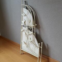 アイアン2段飾り棚　オイルステイン　折りたたみ可の画像