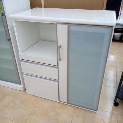 ★ジモティ割あり★ NITORI レンジ台 白H100.5×D50×W90.5 クリーニング済み OJ7582
