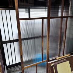 大至急投げ売り　ガラス障子⑤(昭和の遺産)中古 絶賛断捨離中